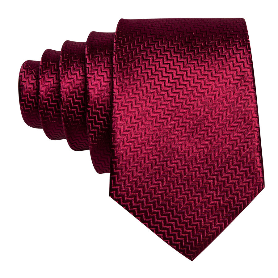 Red Ornament XL Tie, Pocket Square and Cufflinks tie sets - Sophisticated Gentlemen
