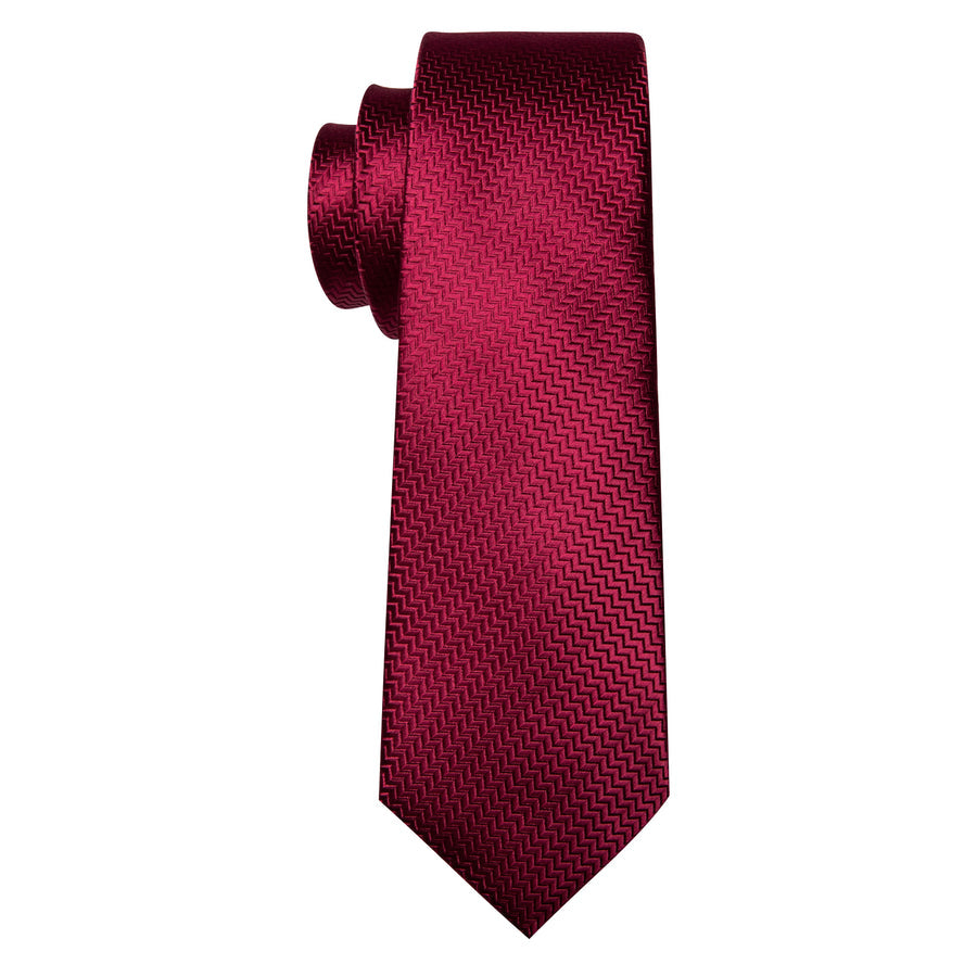 Red Ornament XL Tie, Pocket Square and Cufflinks tie sets - Sophisticated Gentlemen