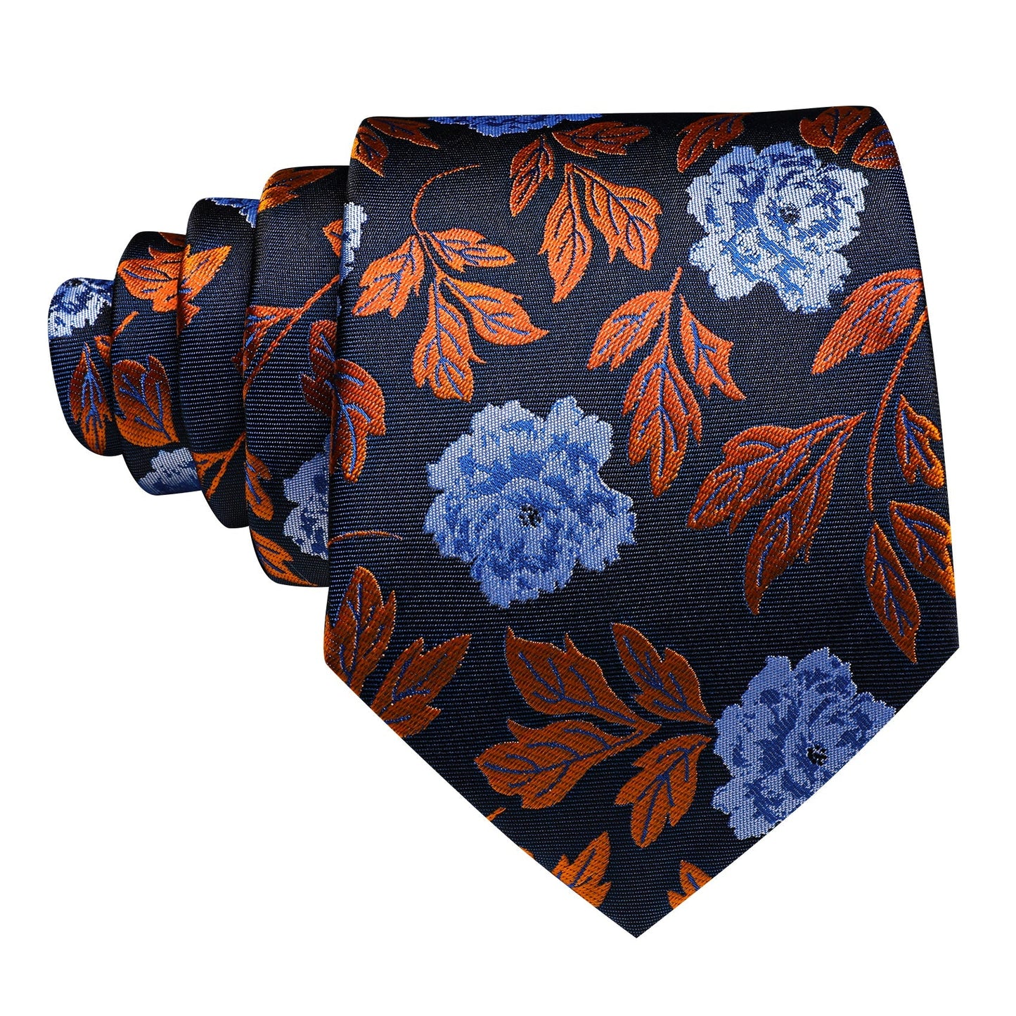 Golden Leaves Silk Tie, Pocket Square and Cufflinks tie sets - Sophisticated Gentlemen