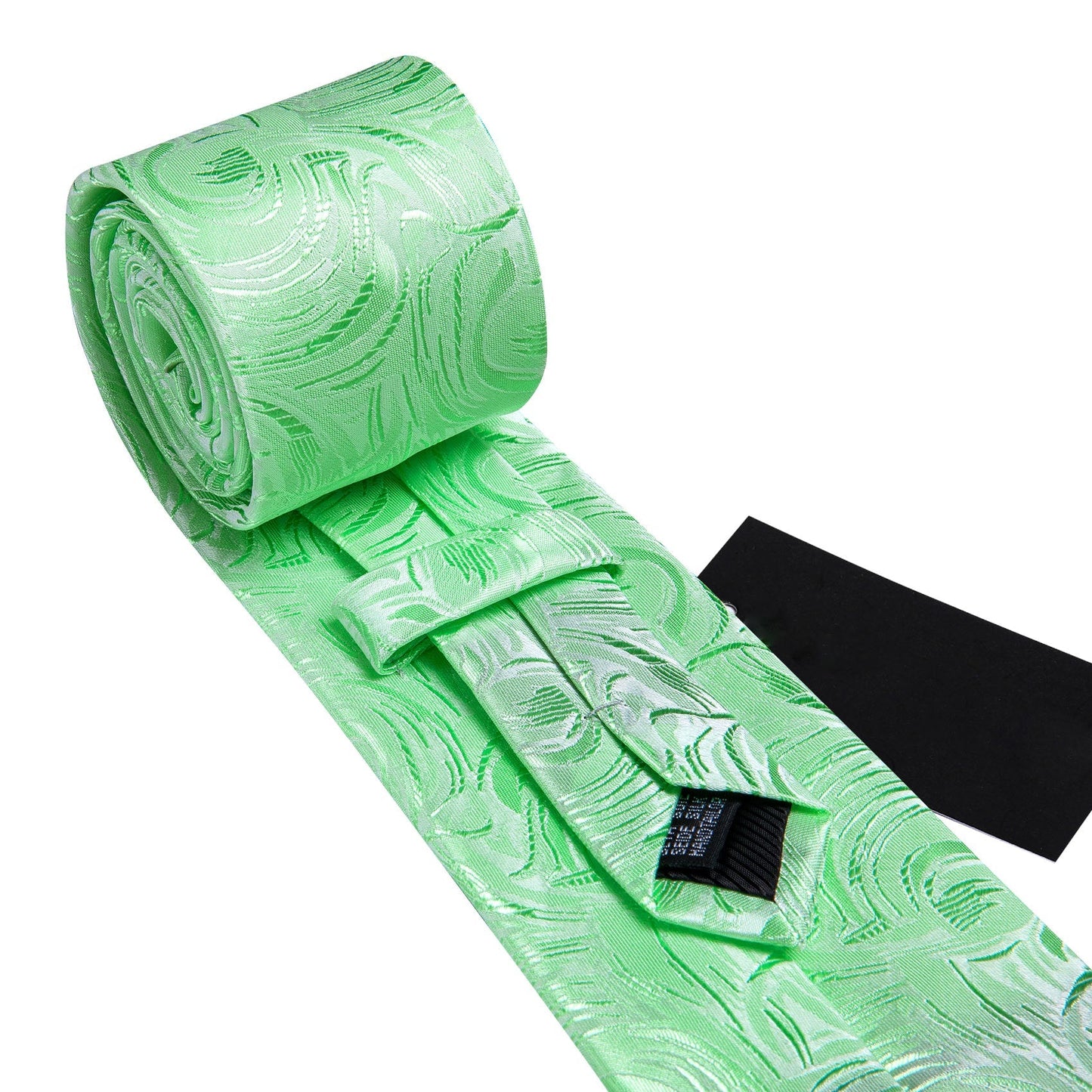 Green Abstract Silk Tie Set tie sets - Sophisticated Gentlemen