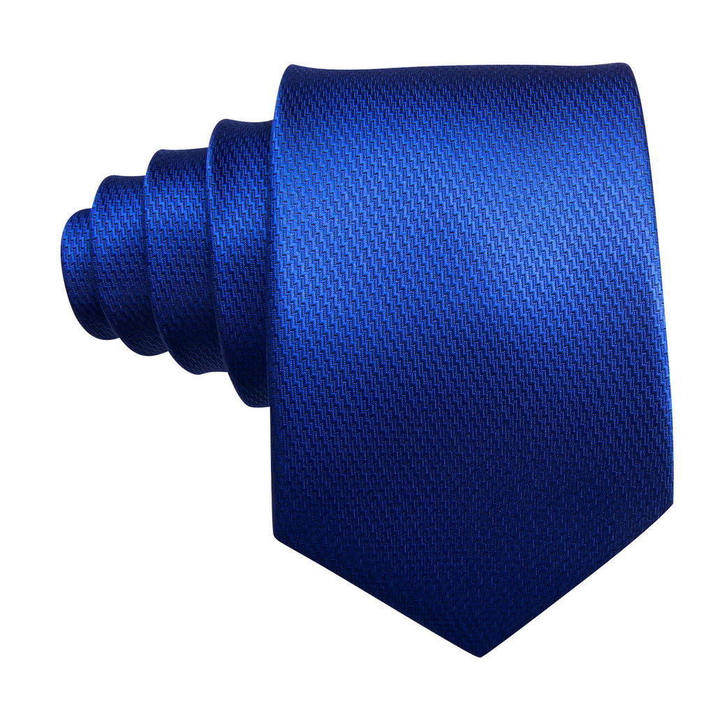 Cobalt Blue Solid Silk Tie, Pocket Square and Cufflinks Set tie sets - Sophisticated Gentlemen