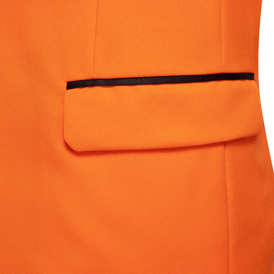 Orange Solid Shawl Lapel Suit Men's Tuxedo Jacket tuxedo - Sophisticated Gentlemen