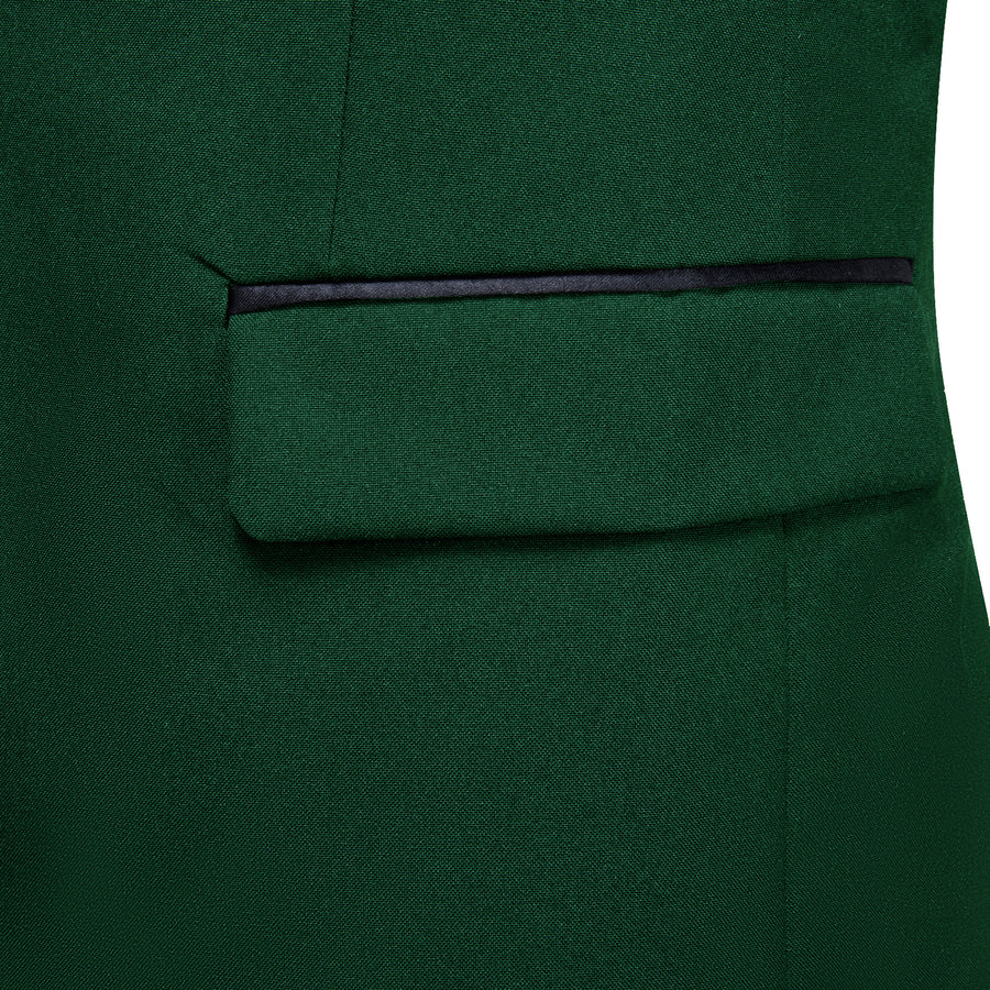 Sapphire Pine Green Solid Shawl Collar Lapel Suit Men's Tuxedo Jacket tuxedo - Sophisticated Gentlemen