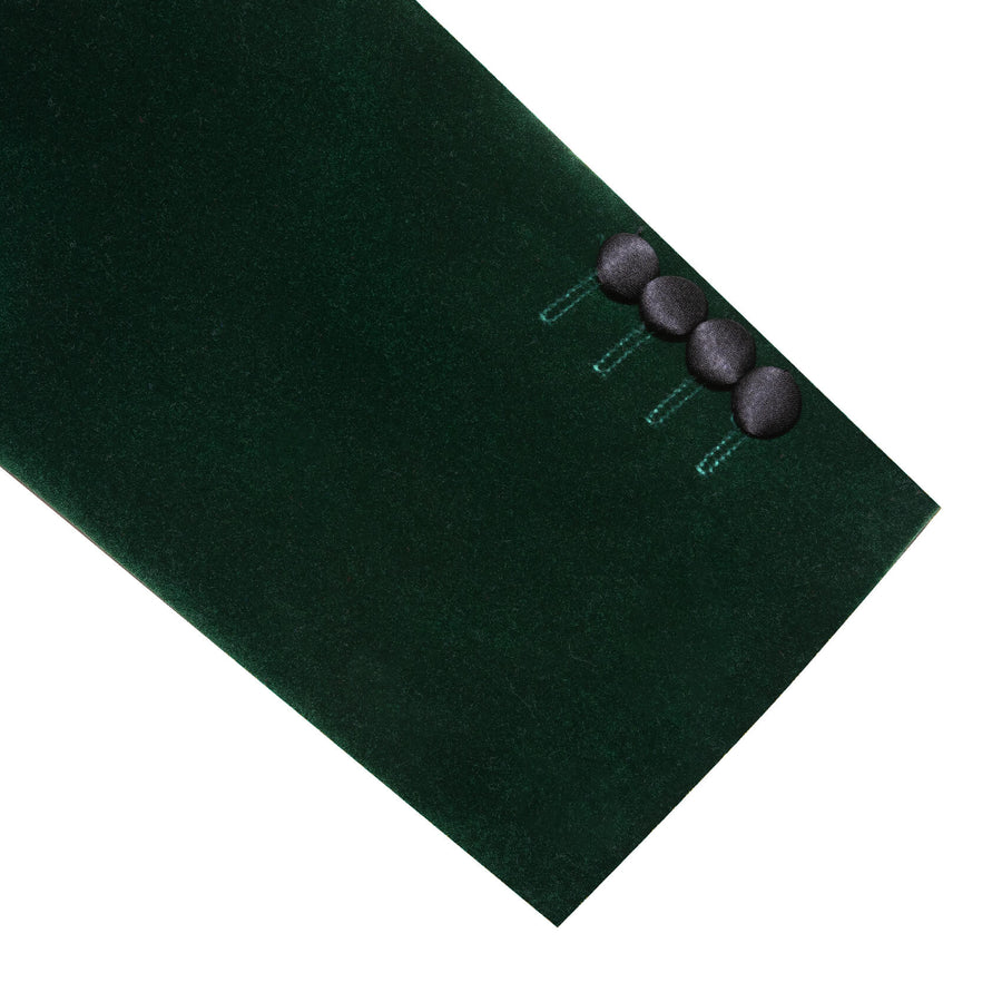 Dark Green Solid Silk Men's Tuxedo Jacket tuxedo - Sophisticated Gentlemen