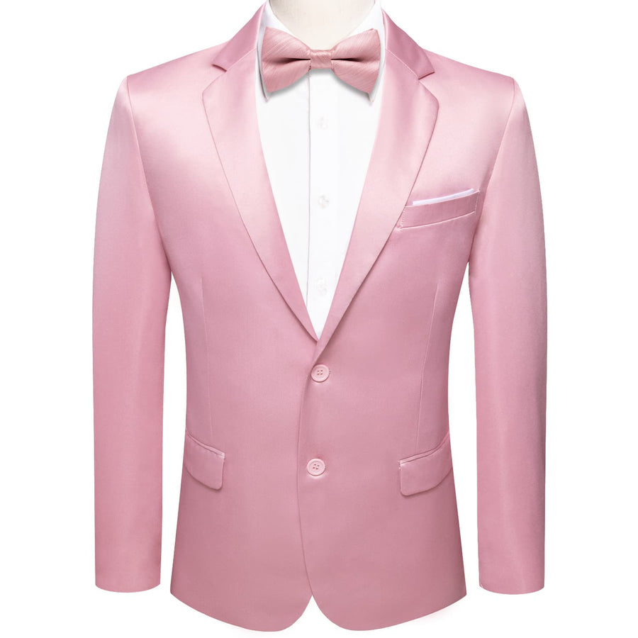 Pink Satin Notched Collar Suit Tuxedo Jacket tuxedo S (38) - Sophisticated Gentlemen