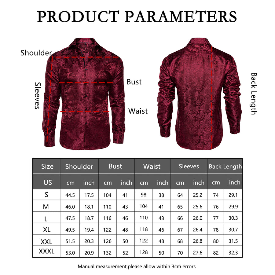 Classic Black Paisley Silk Dress Shirt shirt - Sophisticated Gentlemen