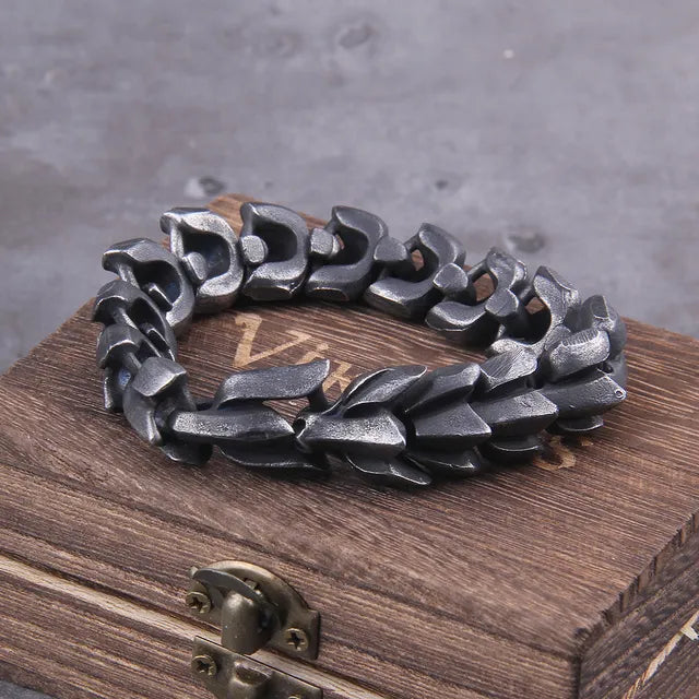 Midgard Serpent Bracelet bracelet Black 7.5"(19cm) - Sophisticated Gentlemen
