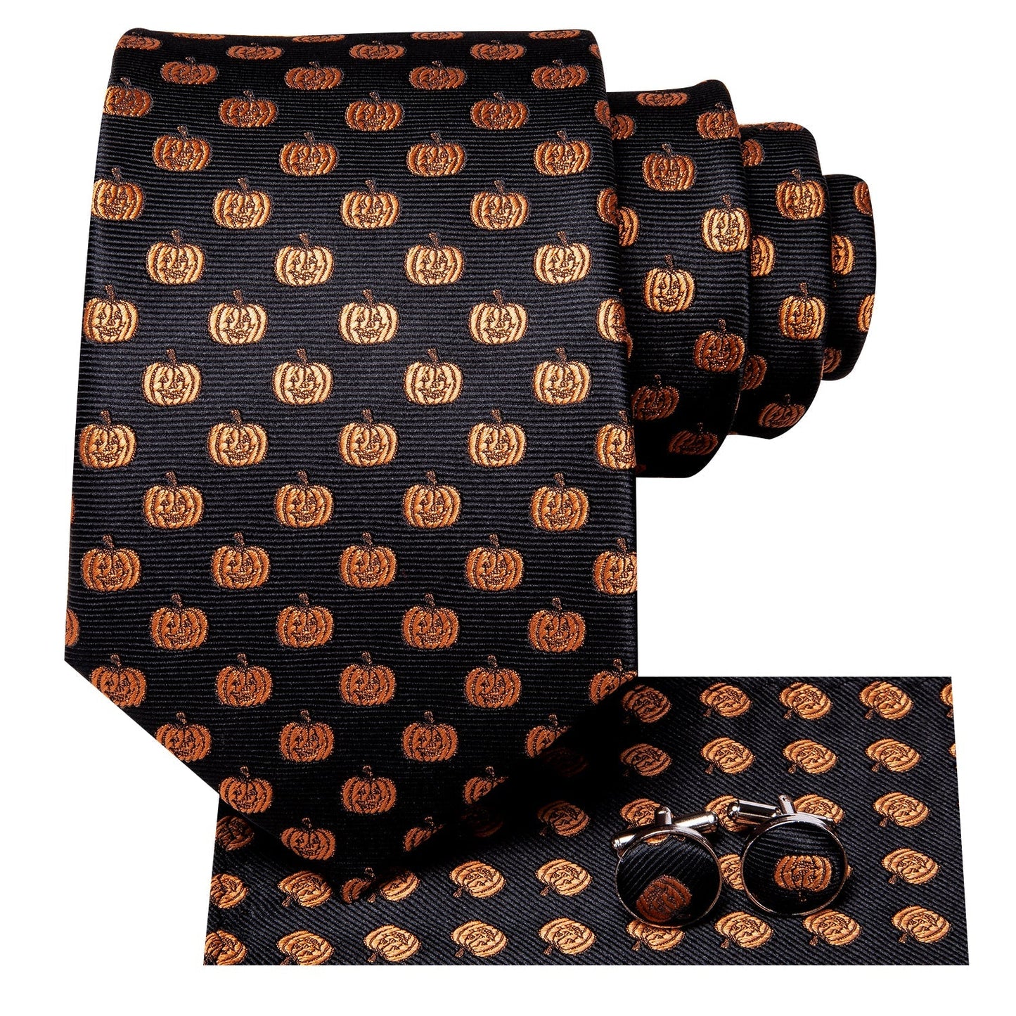 Halloween Pumpkin Tie Set - SOPHGENT