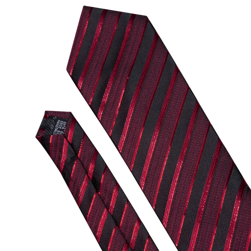 Bloody Stripes Tie, Pocket Square and Cufflinks - SOPHGENT