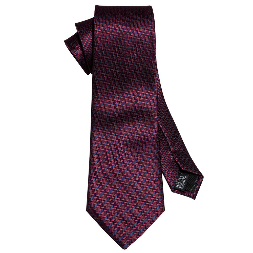 Dark Red Striped Tie Set tie set - Sophisticated Gentlemen