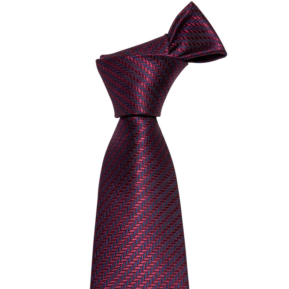 Dark Red Striped Tie Set tie set - Sophisticated Gentlemen