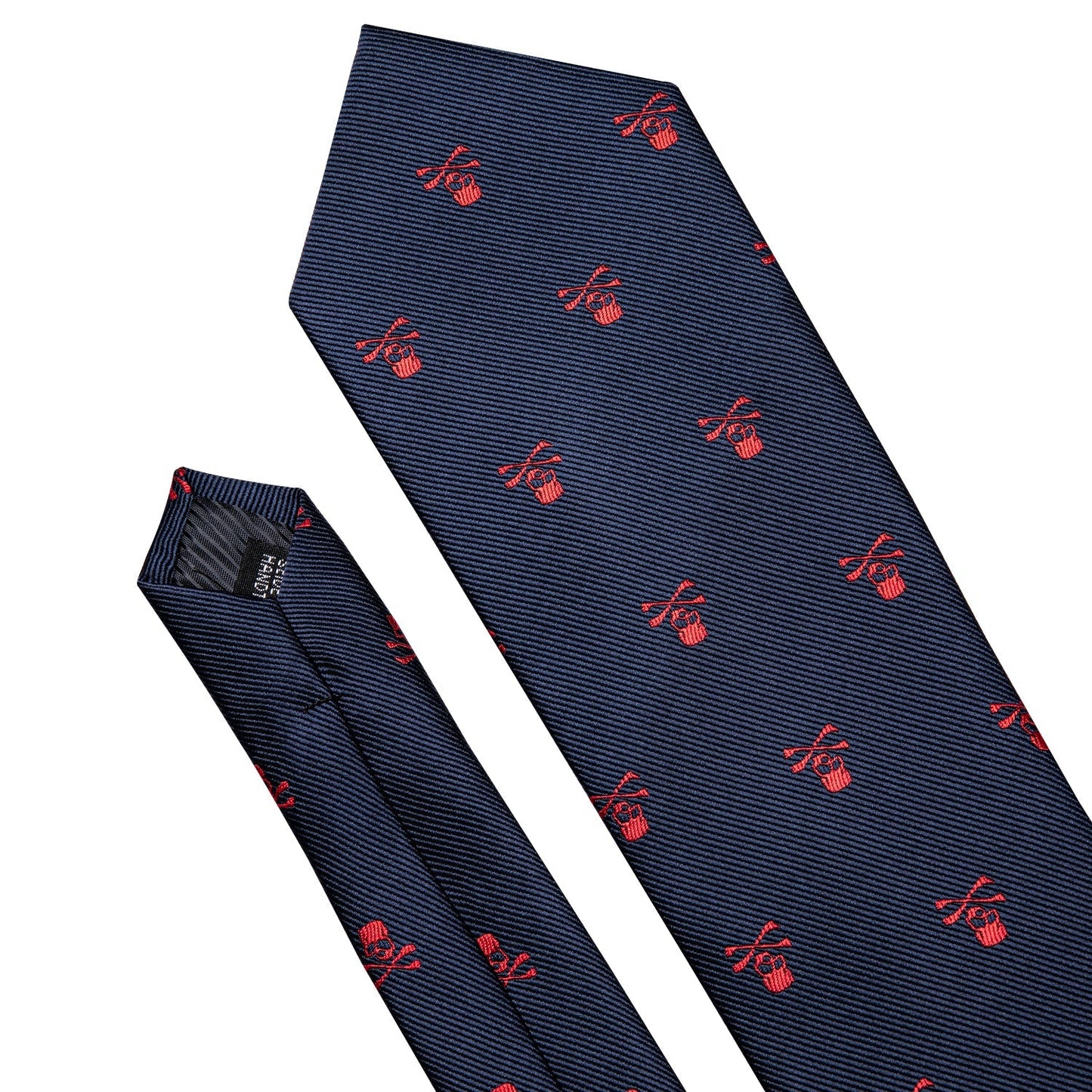 Skulls Premium Tie Set In Red tie sets - Sophisticated Gentlemen