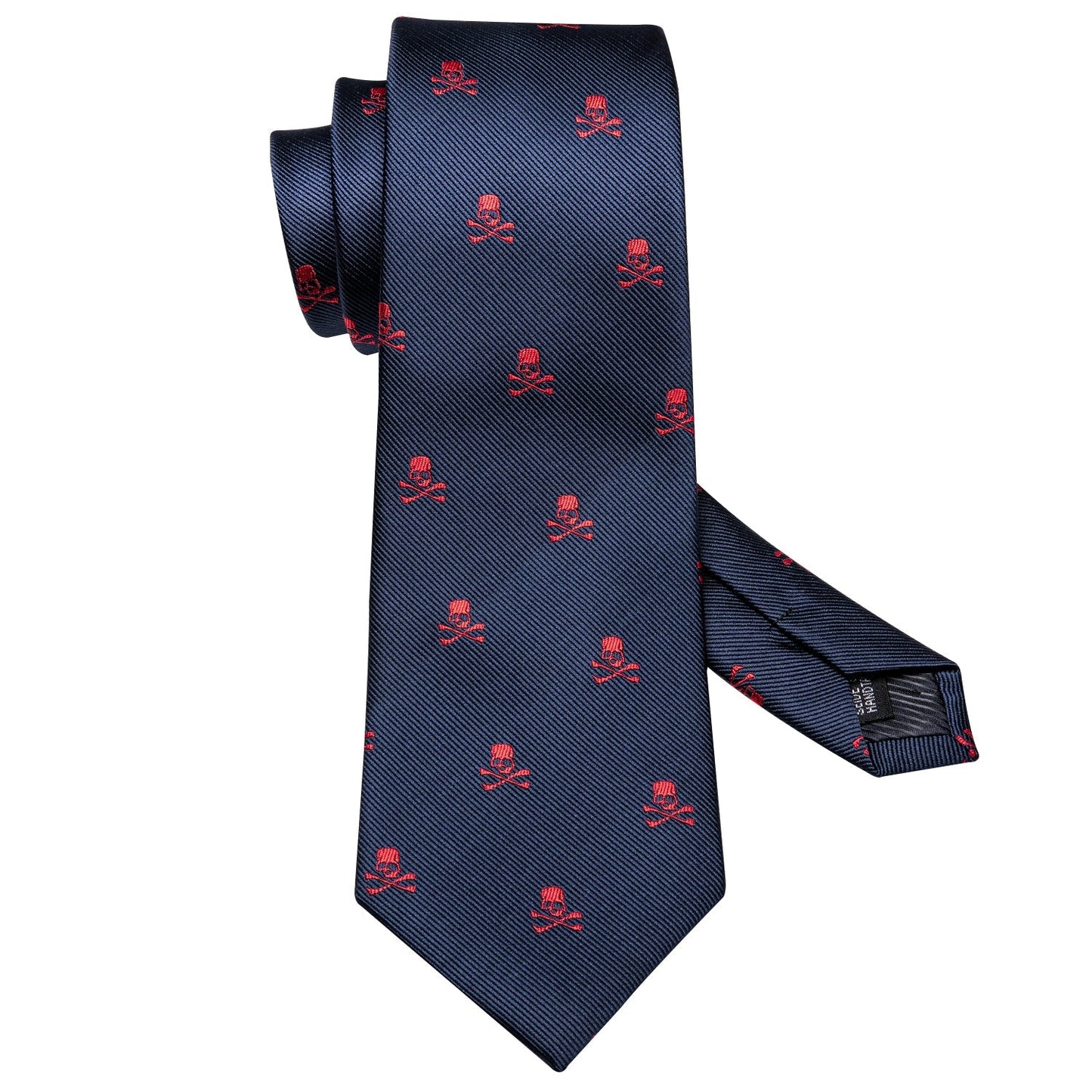 Skulls Premium Tie Set In Red tie sets - Sophisticated Gentlemen