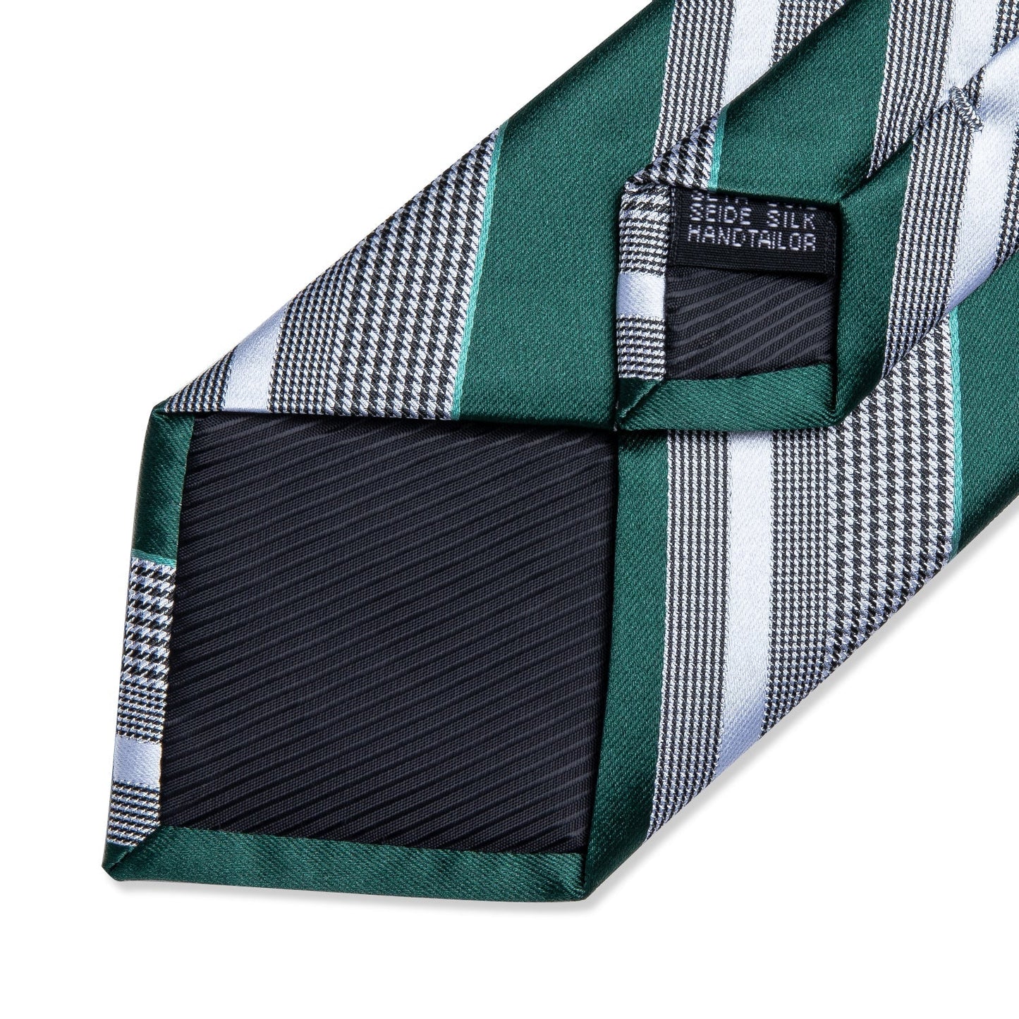 Green and Gray Striped Tie Set tie set - Sophisticated Gentlemen