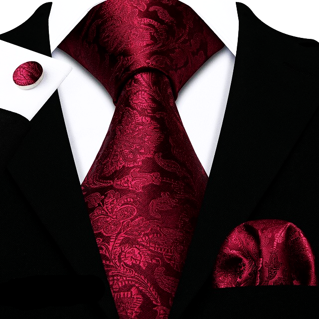 Burgundy Premium Tie Set - SOPHGENT