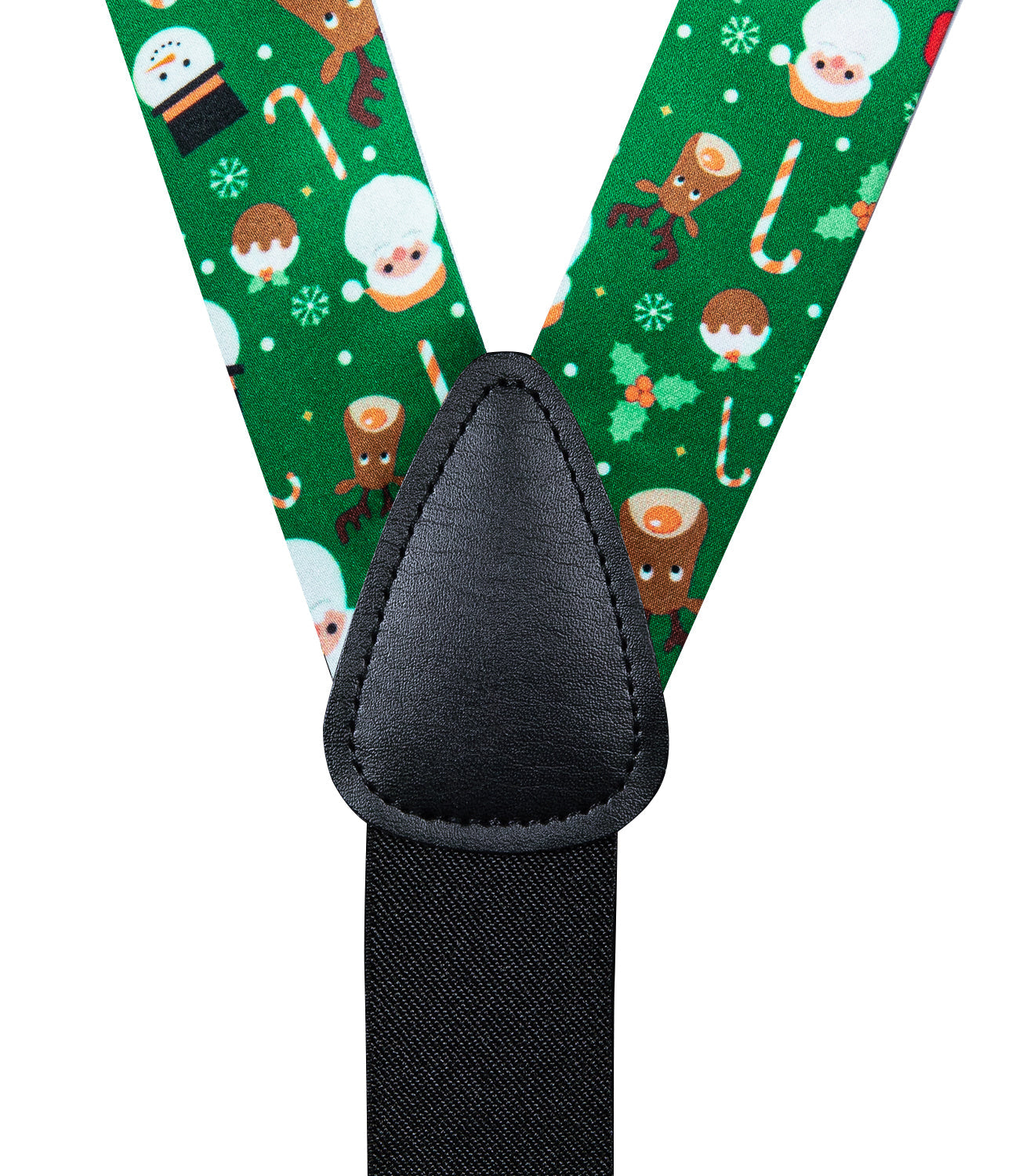 Christmas Decorations Bow Tie and Suspenders Set in Green bow tie - Sophisticated Gentlemen