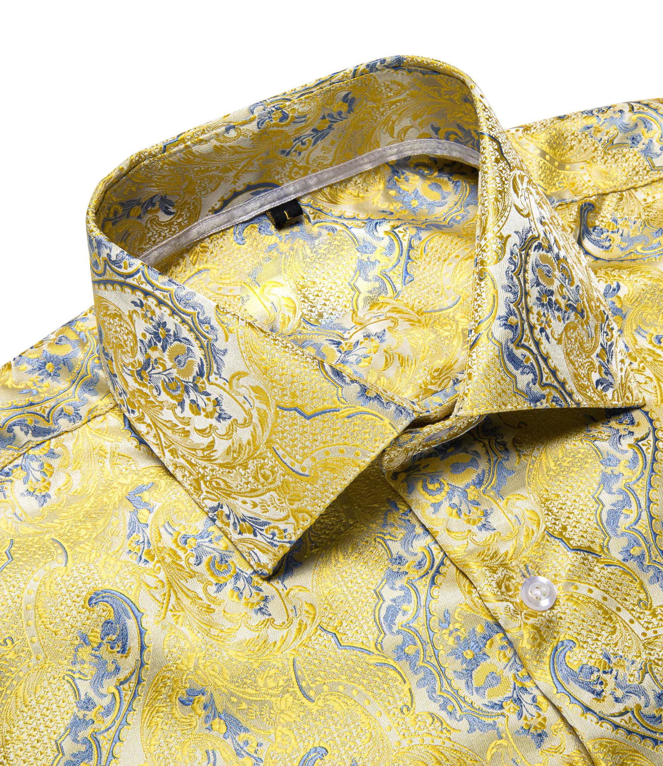 Yellow and Blue Floral Dress Shirt shirt - Sophisticated Gentlemen