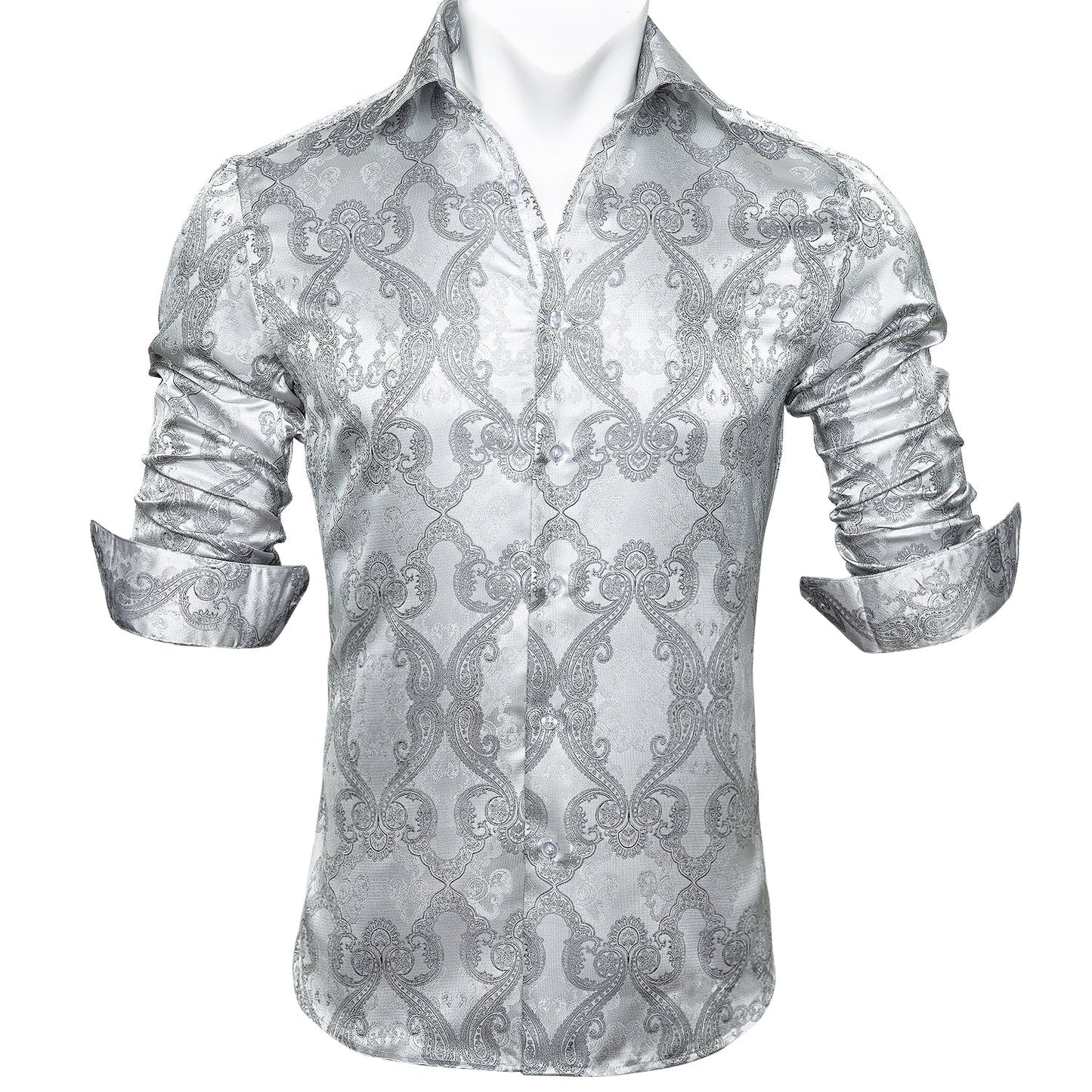 Silver Ornamental Dress Shirt shirt - Sophisticated Gentlemen