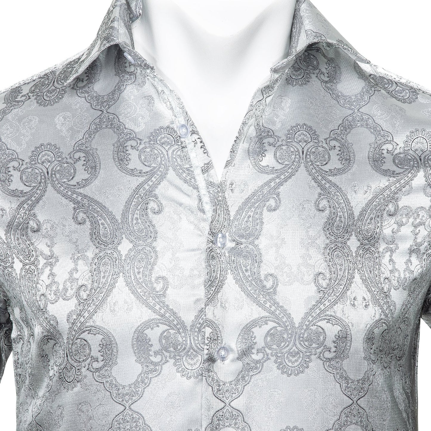 Silver Ornamental Dress Shirt shirt - Sophisticated Gentlemen