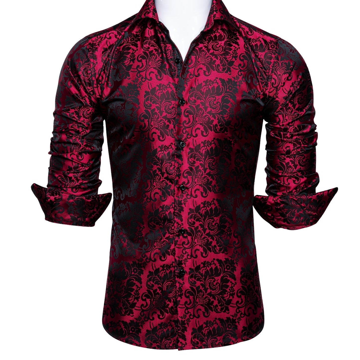 Red and Black Ornamental Dress Shirt shirt - Sophisticated Gentlemen