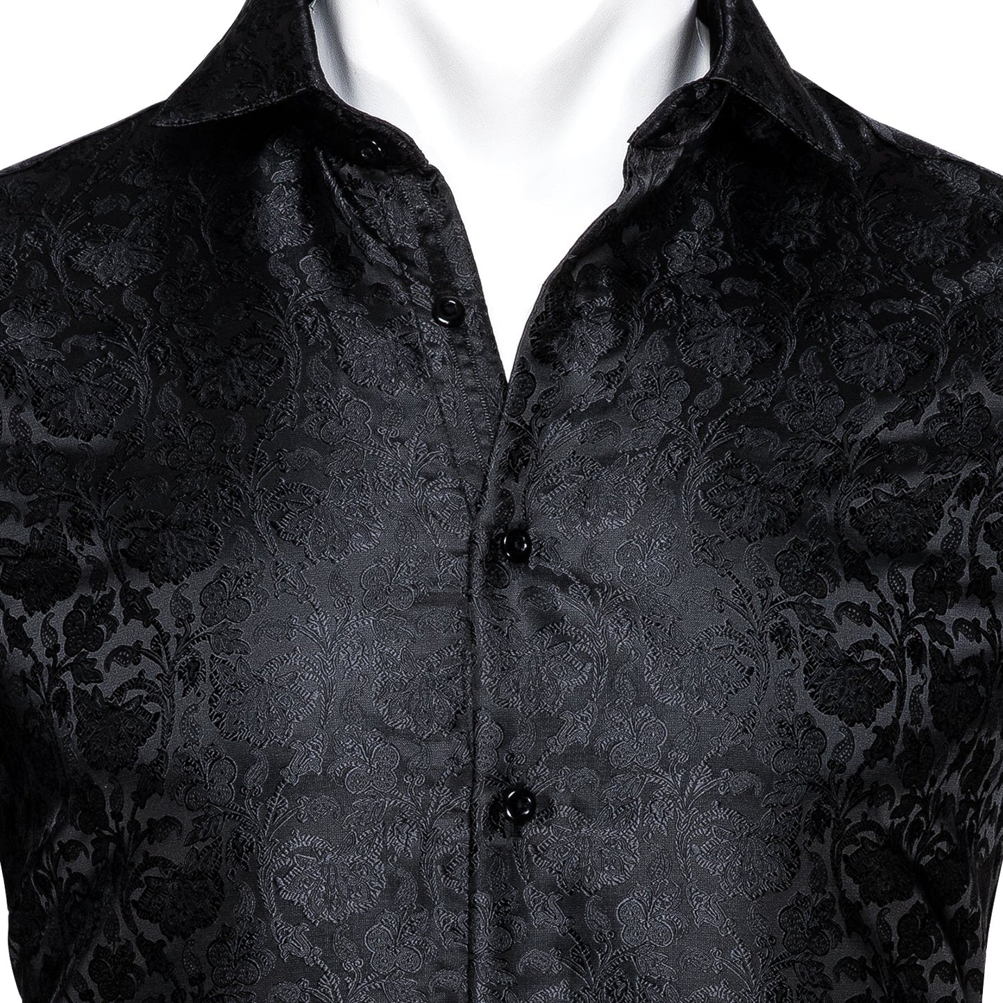 Black Floral Dress Shirt shirt - Sophisticated Gentlemen
