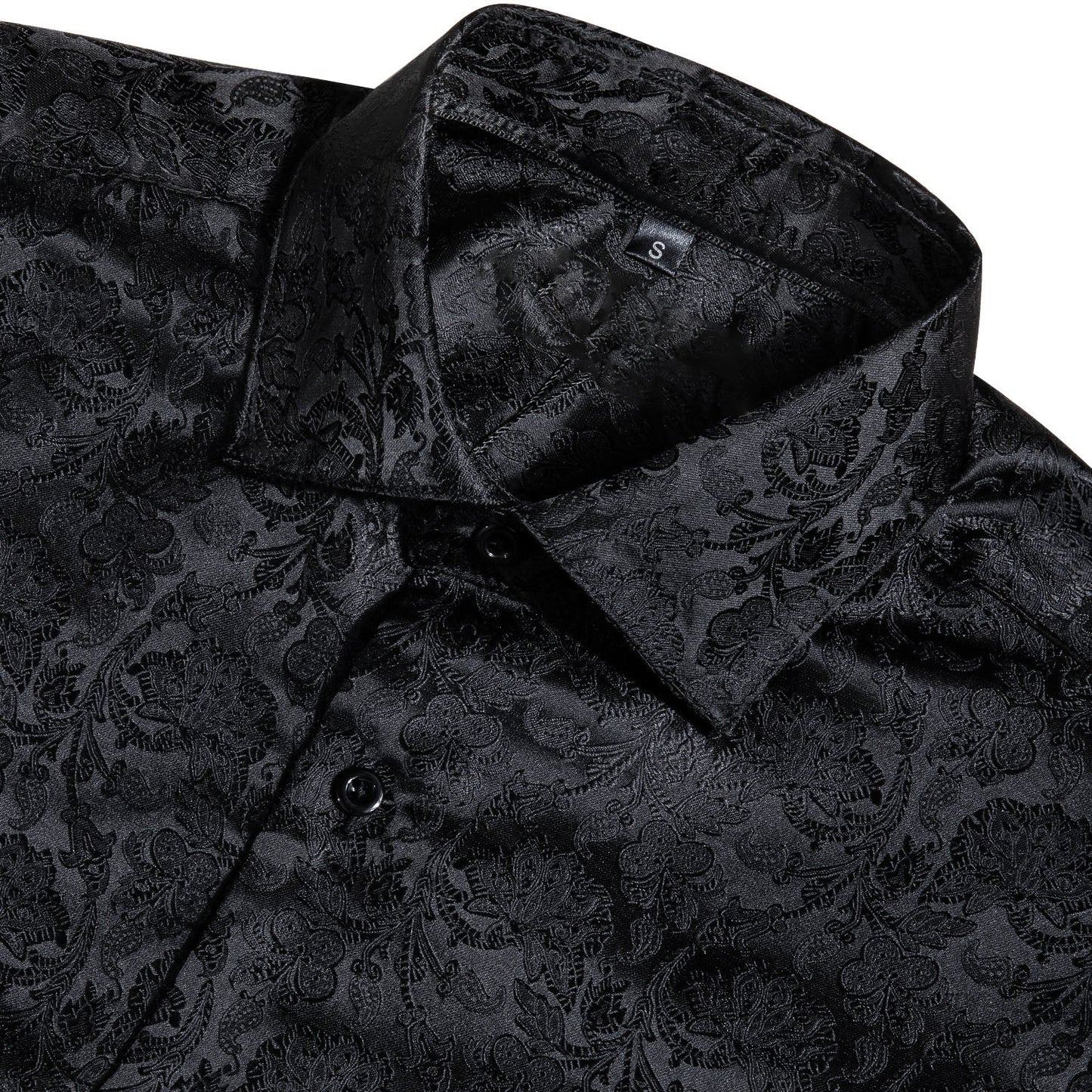 Black Floral Dress Shirt shirt - Sophisticated Gentlemen