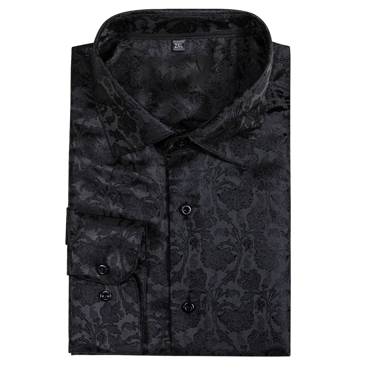 Black Floral Dress Shirt shirt - Sophisticated Gentlemen