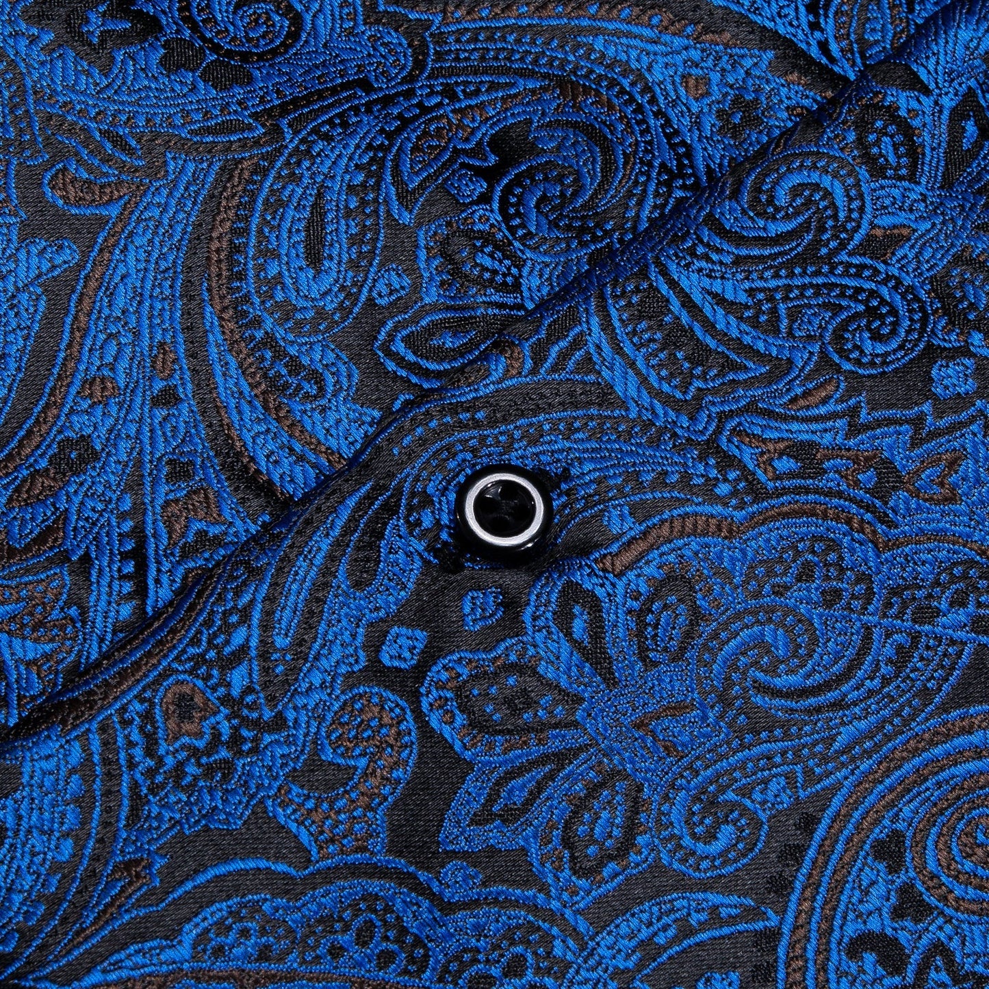 Royal Blue Paisley Dress Shirt shirt - Sophisticated Gentlemen