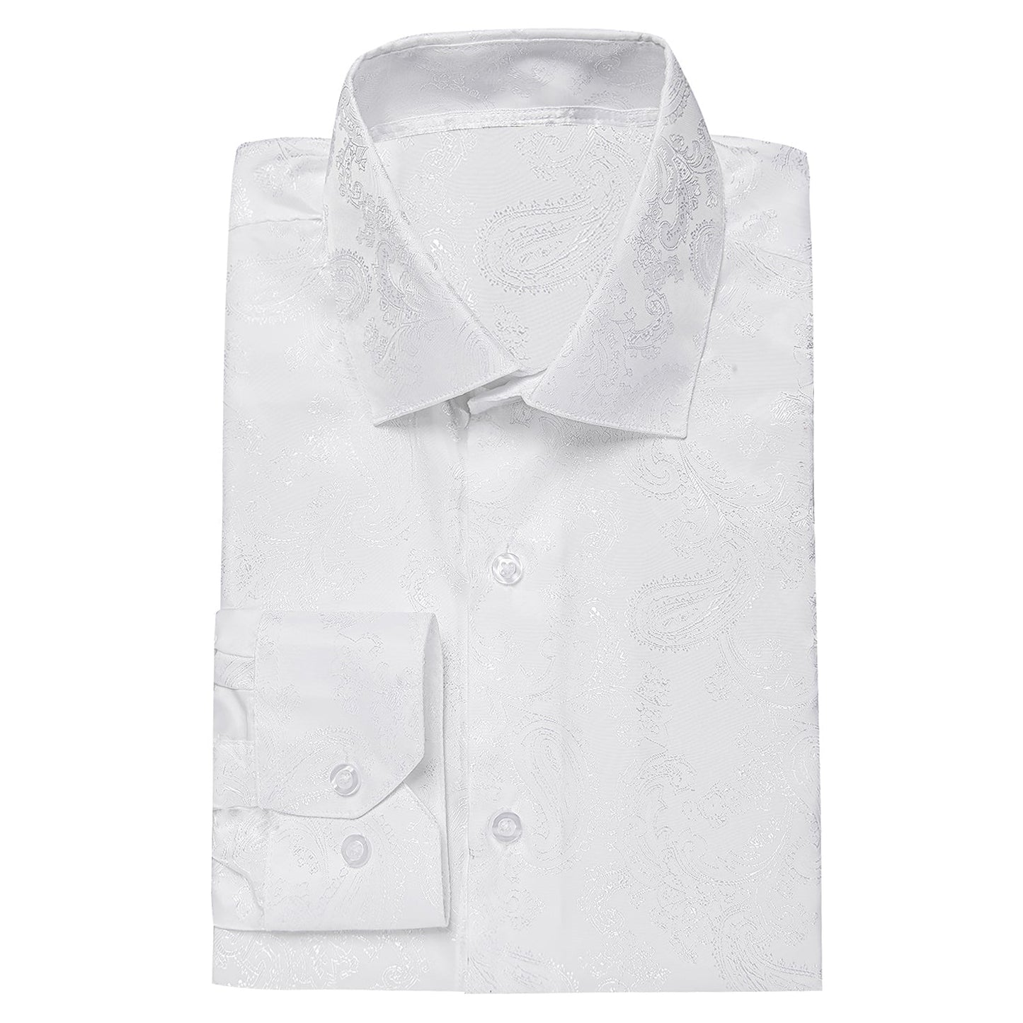 White Paisley Dress Shirt shirt - Sophisticated Gentlemen