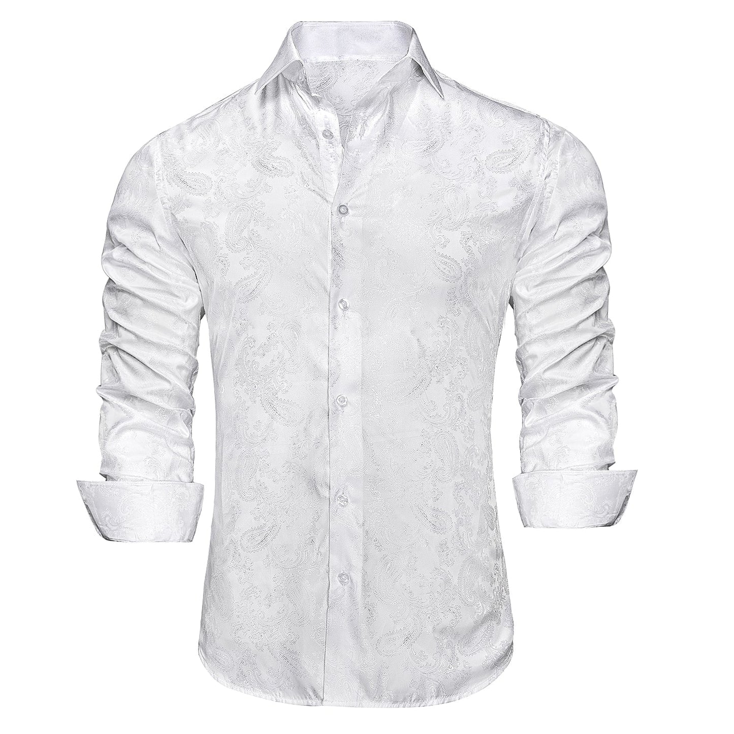White Paisley Dress Shirt shirt - Sophisticated Gentlemen