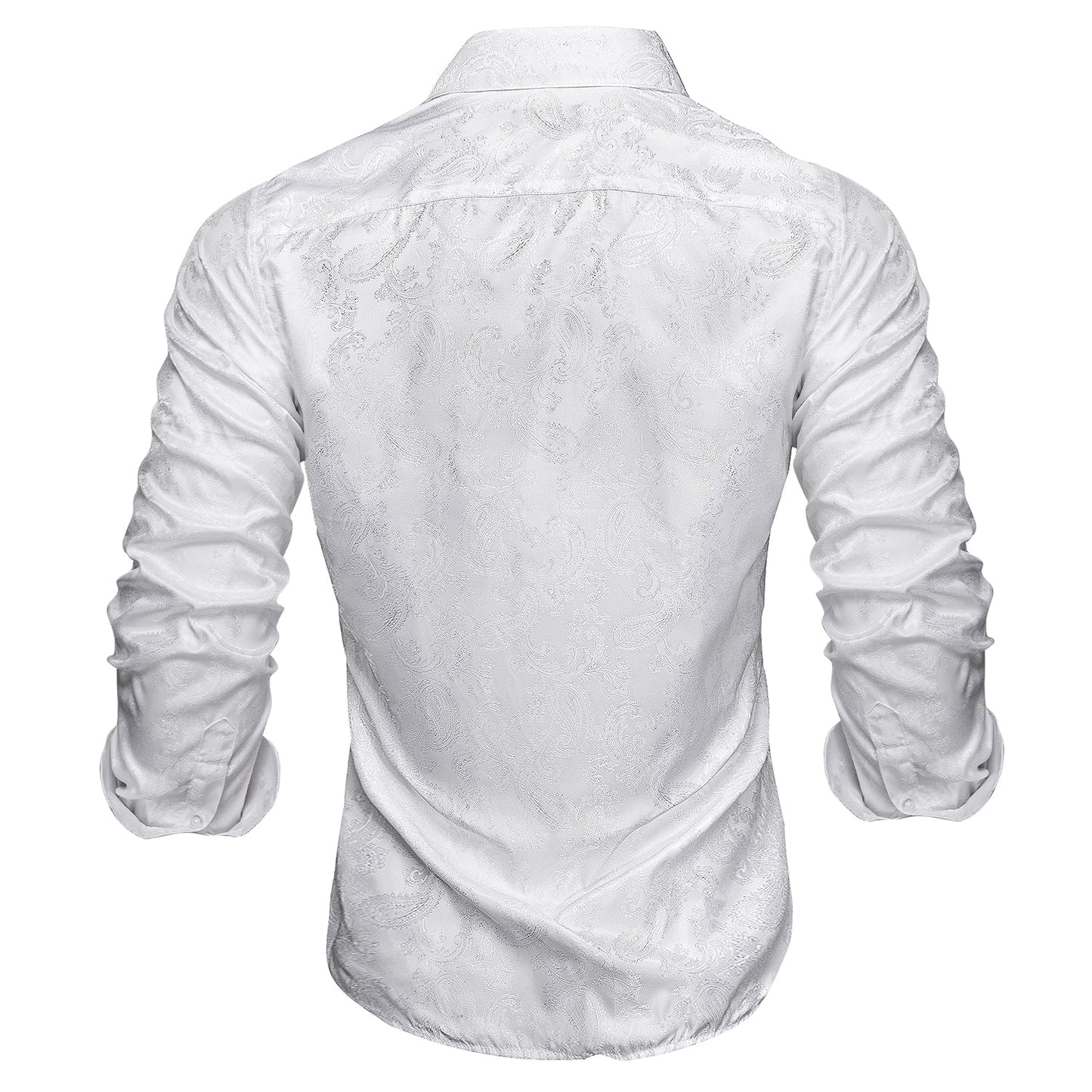 White Paisley Dress Shirt shirt - Sophisticated Gentlemen