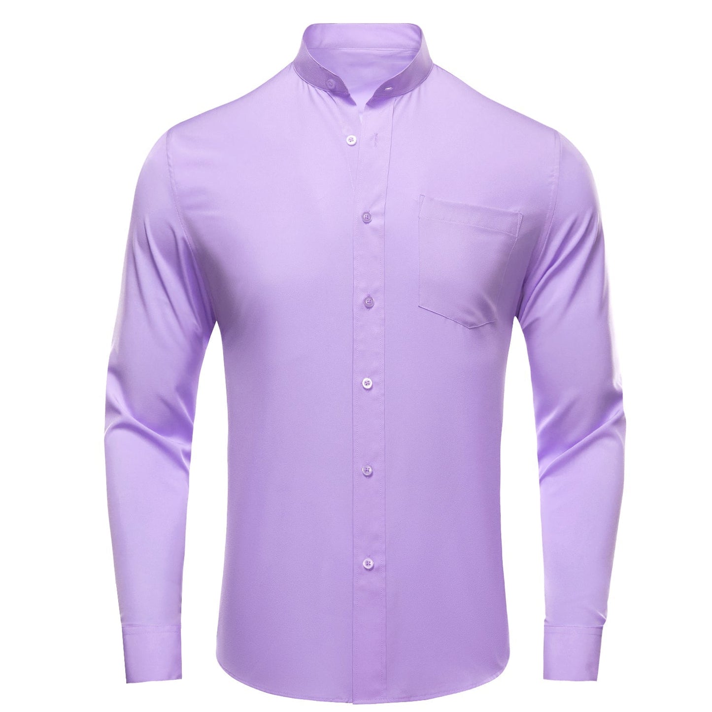 Collarless Lavender Dress Shirt shirt S - Sophisticated Gentlemen