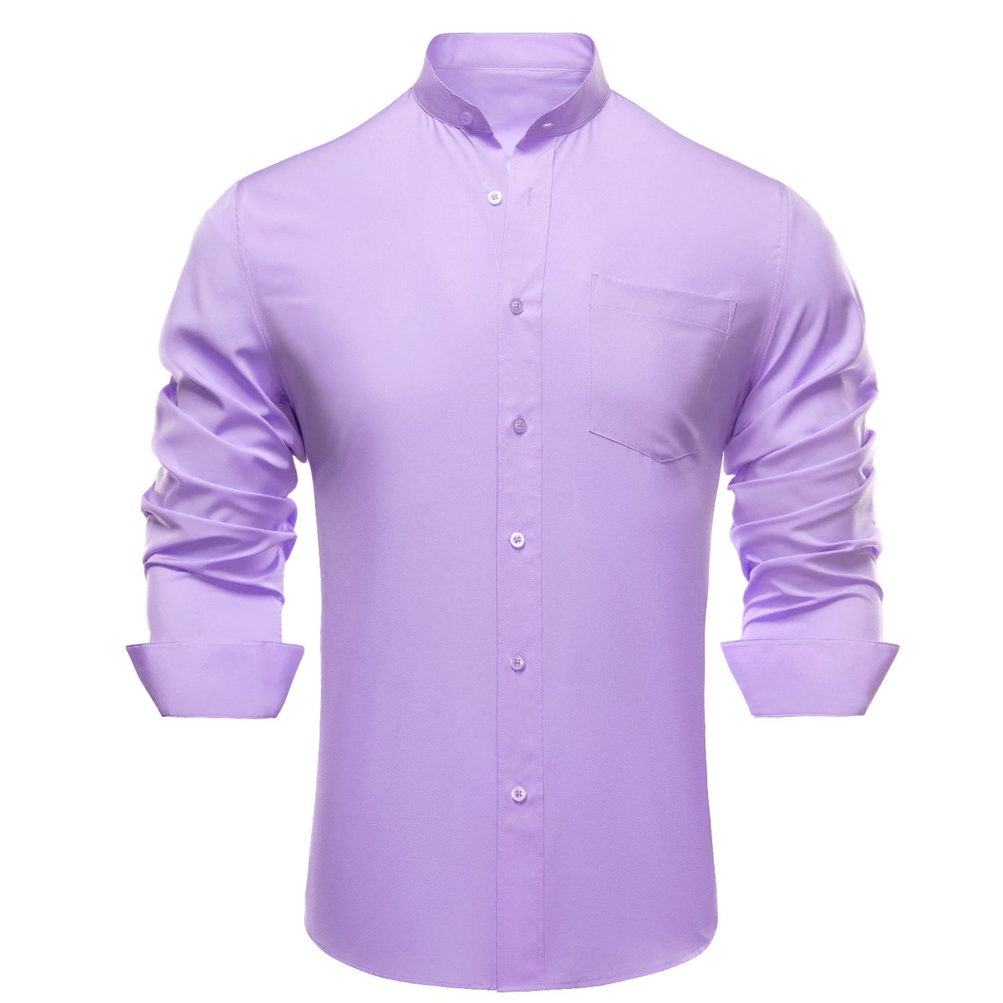 Collarless Lavender Dress Shirt shirt - Sophisticated Gentlemen
