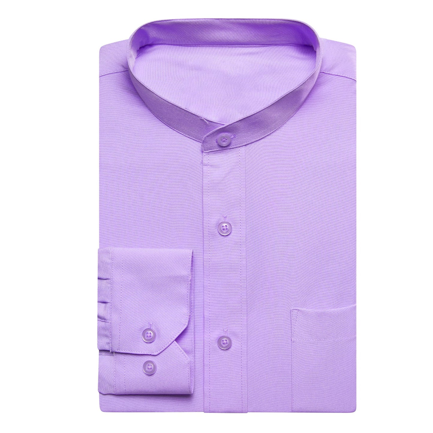 Collarless Lavender Dress Shirt shirt - Sophisticated Gentlemen