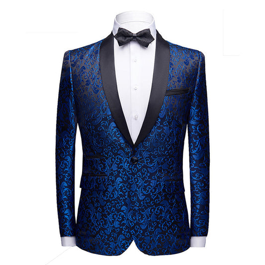 Blue Floral Tuxedo Jacket tuxedo US size XS / 36R   - Sophisticated Gentlemen