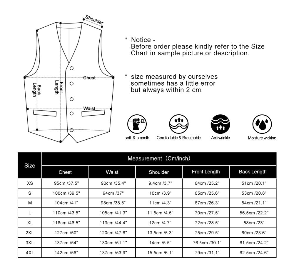 Deep Blue Cotton Vest Vest - Sophisticated Gentlemen