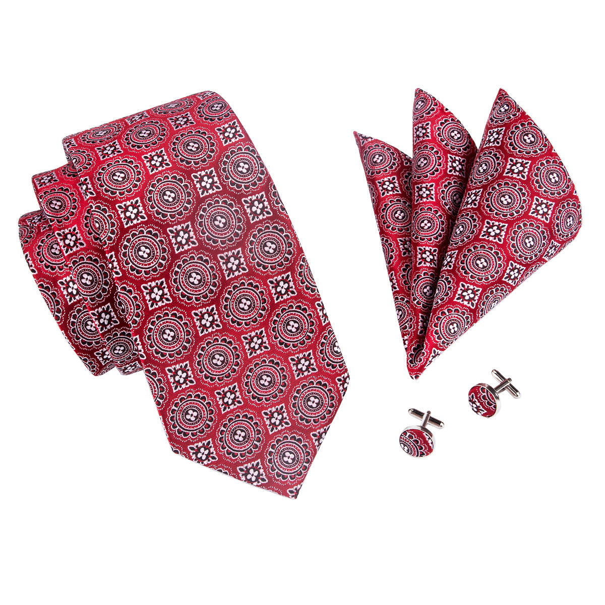 Uzbek Tie, Pocket Square and Cufflinks tie sets - Sophisticated Gentlemen