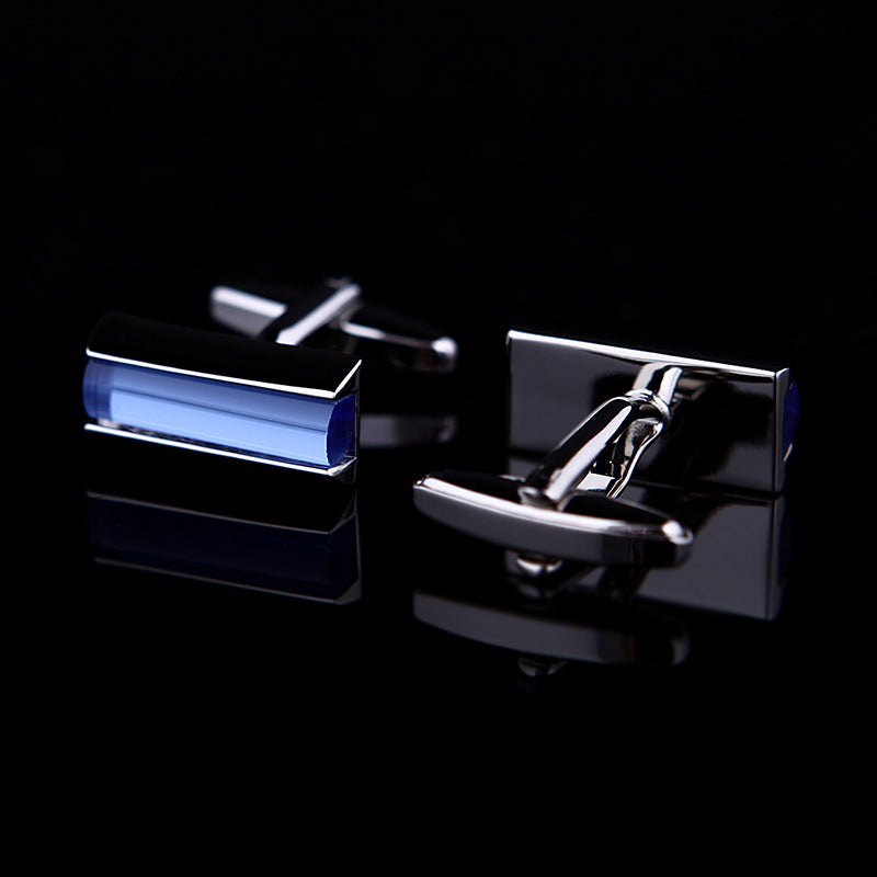 Crystal Sky Blue Cufflinks - SOPHGENT