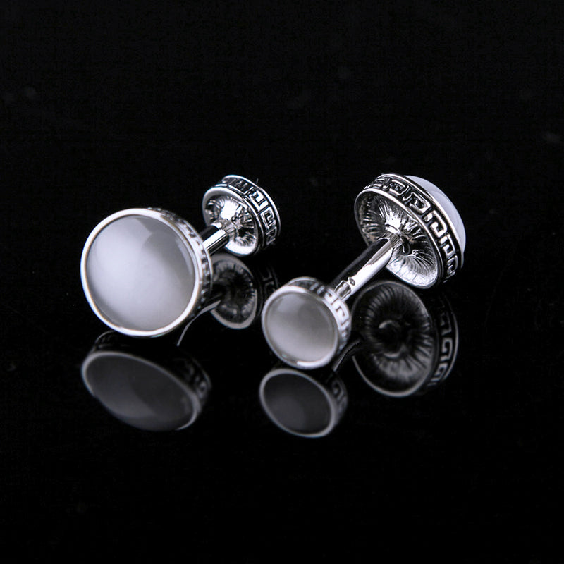 Round Mother Of Pearl Cufflinks - SOPHGENT