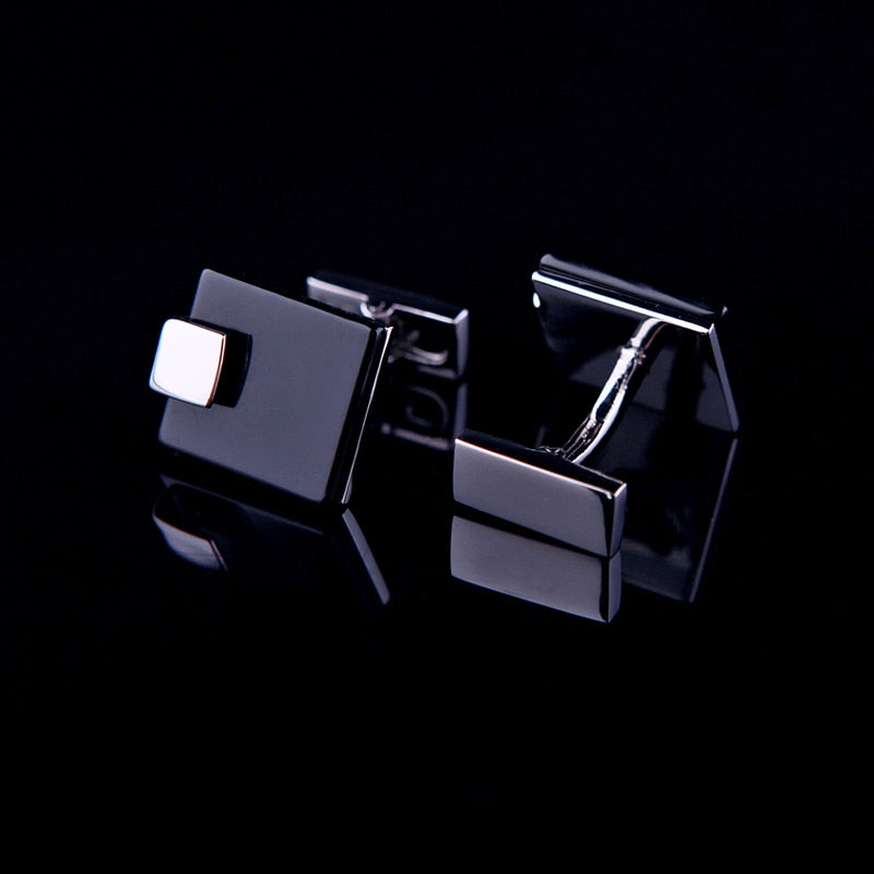 Black Minimal Square Cufflinks - SOPHGENT