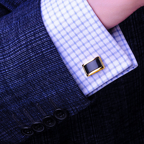 Black and Gold Cufflinks cufflink - Sophisticated Gentlemen