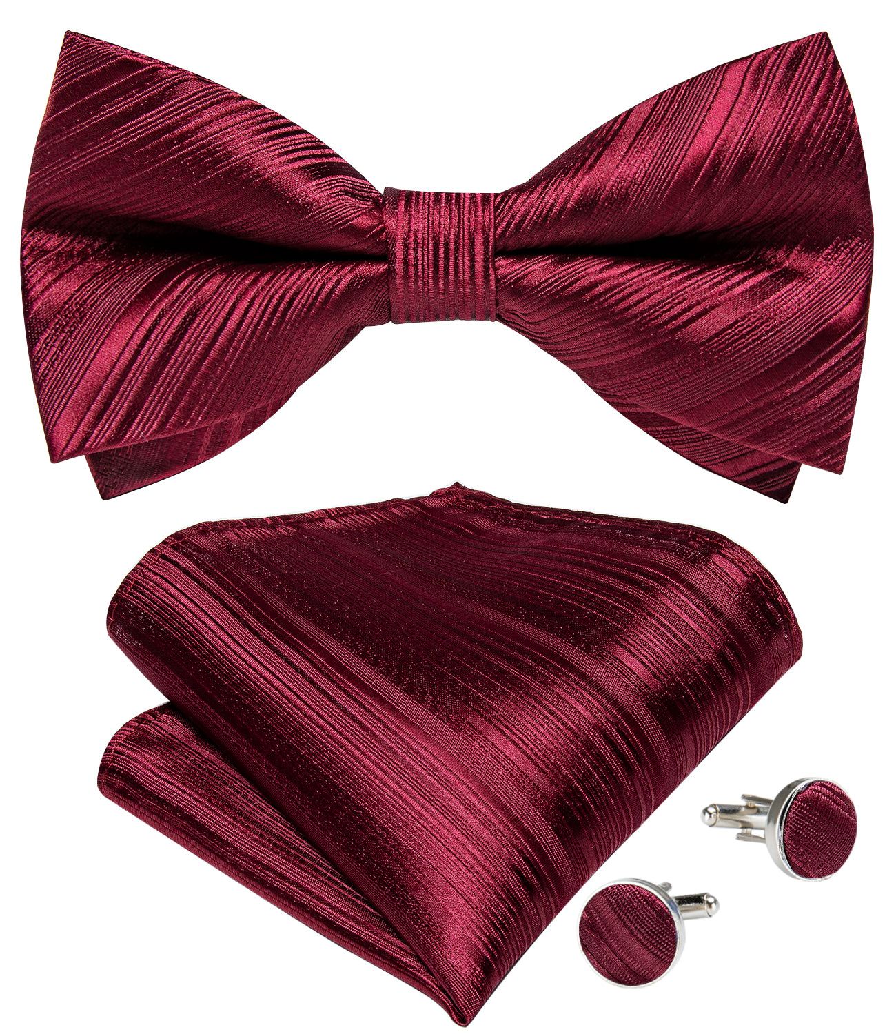Red Sky Striped Bow Tie bow ties - Sophisticated Gentlemen