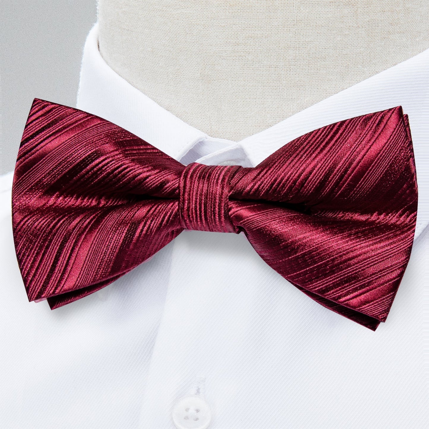 Red Sky Striped Bow Tie bow ties - Sophisticated Gentlemen