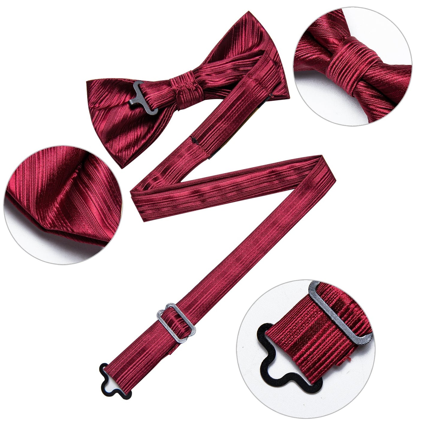 Red Sky Striped Bow Tie bow ties - Sophisticated Gentlemen