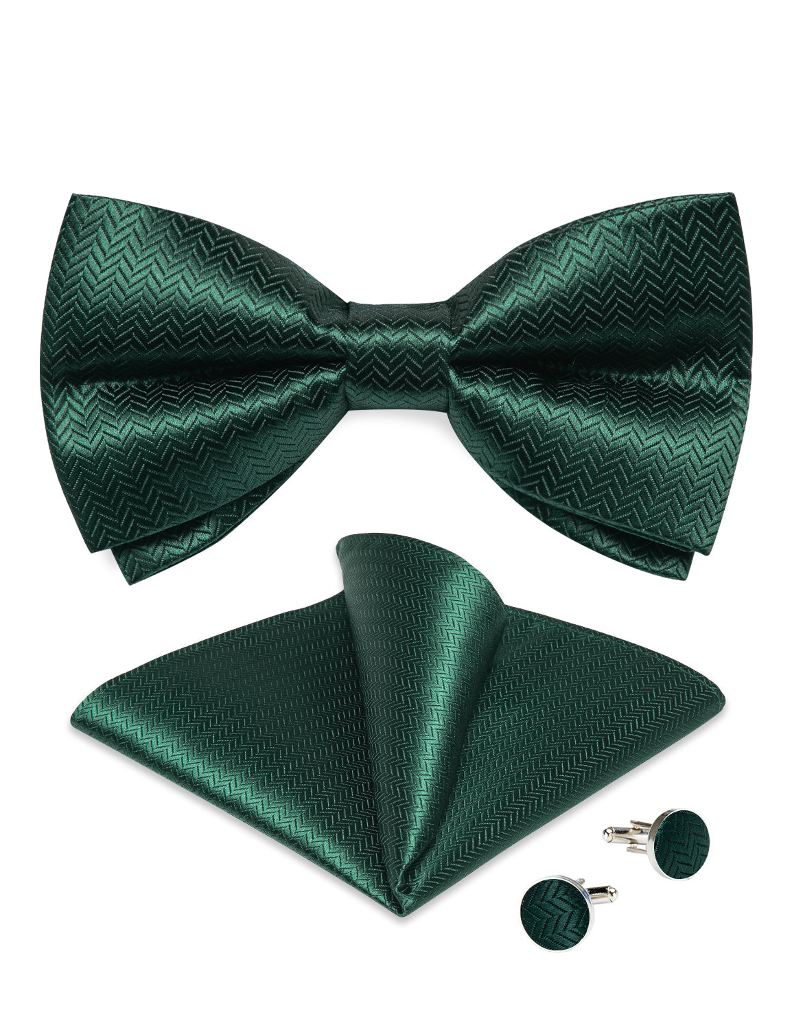 Green Chevron Bow Tie bow ties - Sophisticated Gentlemen
