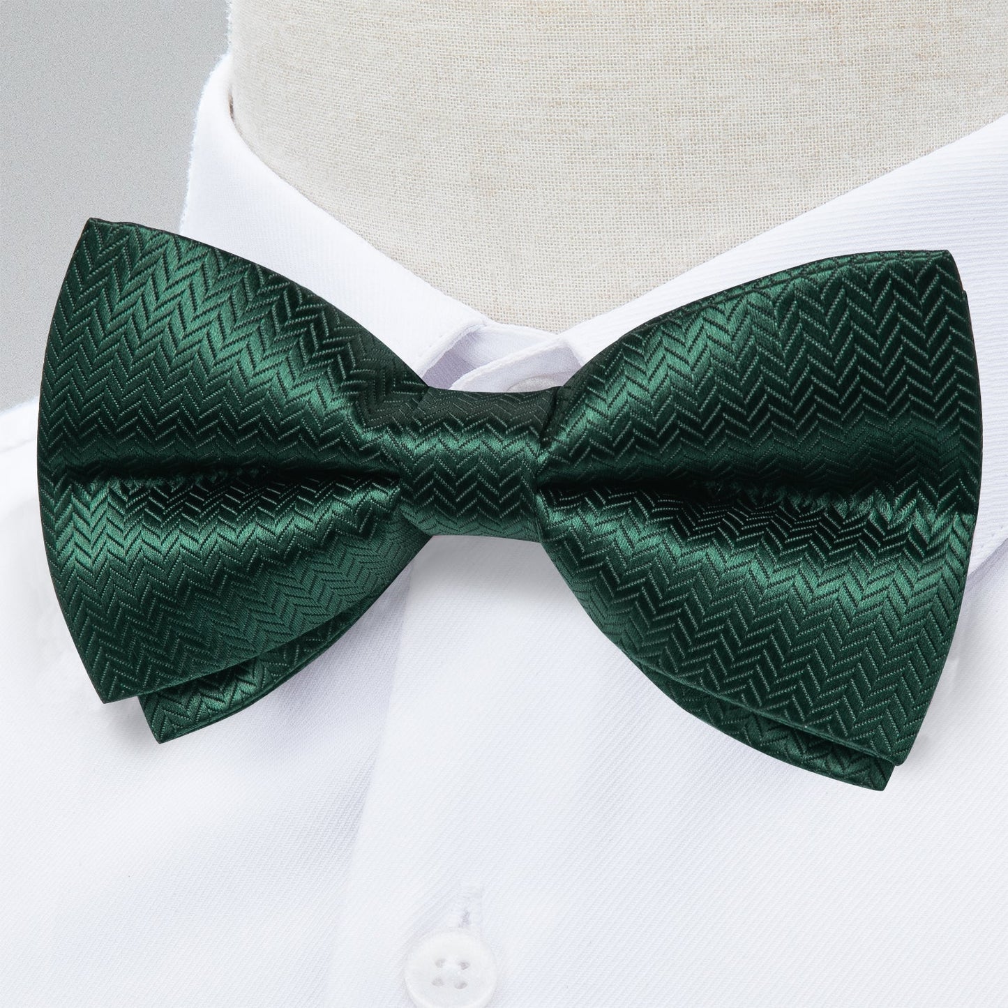 Green Chevron Bow Tie bow ties - Sophisticated Gentlemen