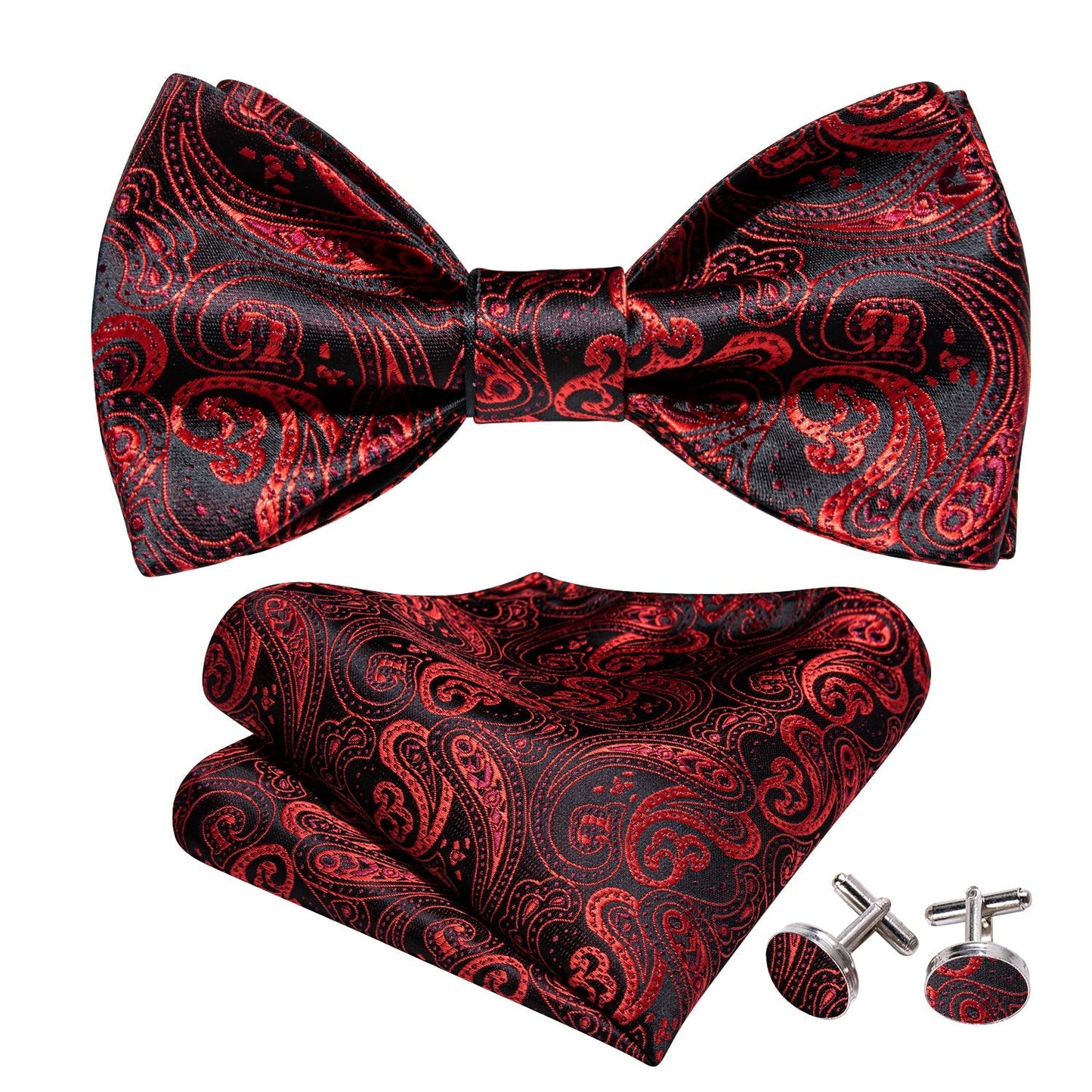 Royal Red Paisley Bow Tie bow ties - Sophisticated Gentlemen