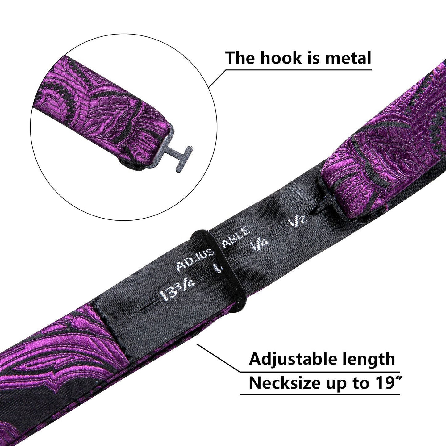 Purple and Black Paisley Bow Tie bow tie - Sophisticated Gentlemen