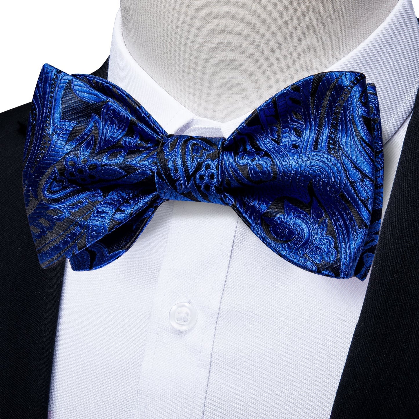 Royal Blue Paisley Bow Tie bow ties - Sophisticated Gentlemen