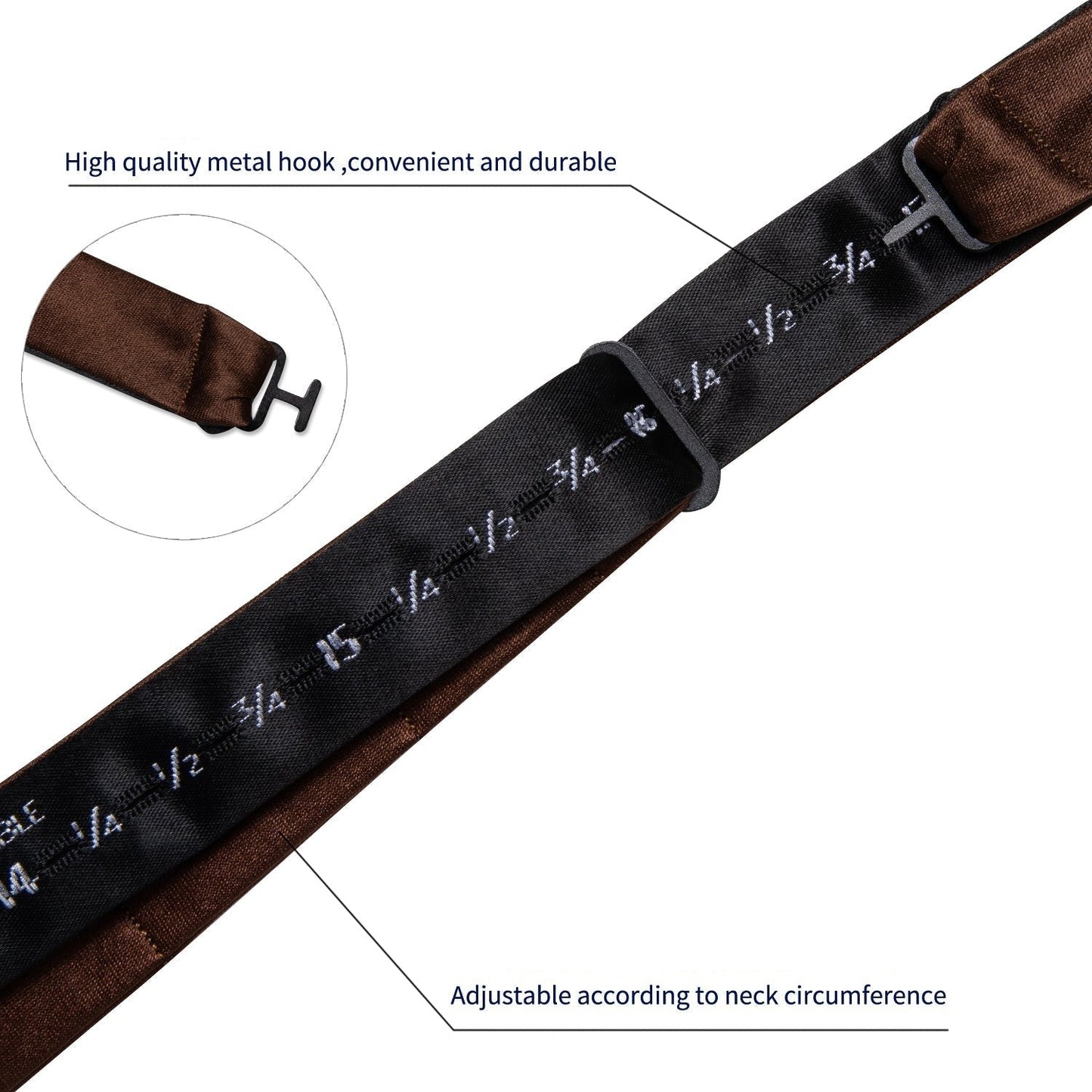 Solid Brown Silk Bow Tie bow tie - Sophisticated Gentlemen